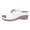 White, variant on Summer Slides for Women Trendy Metal Chain Peep Toe Slip on Wedge Sandals Comfy Outdoor Orthopedic Shoes Casual Slippers Gray Size 8.5