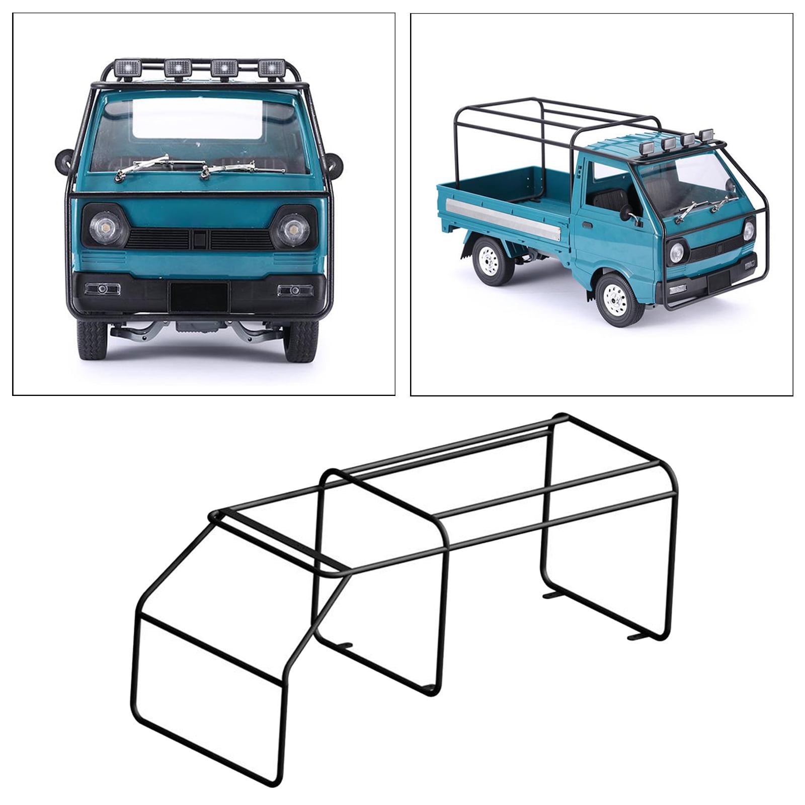 Details about   Roof Light Roll Cage Windshield Visor Sun Shade Upgrades Parts for WPL D12 RC 