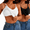 Black+White, variant on Women'S Tank Tops With Built-in Bra Comfortable and Breathable, Suitable for Both Outer and Inner Wear With thin Spaghetti Straps Skin XL
