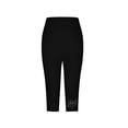 thumbnail image 4 of MSJUHEG legging capris Legging Capris for Women Athletic Yoga Pants High Waisted Soft Pants Workout Capri Leggings for Women Lightweight Leggings for Women Capri Pants Black L, 4 of 4