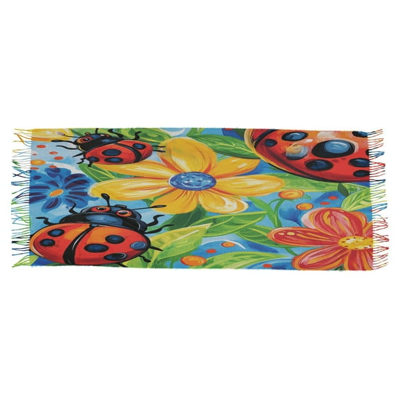 BZSMCE Women Scarf Cute Ladybug Simple Pattern Soft Warm Long Large Scarves