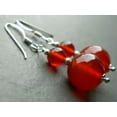 thumbnail image 2 of K-KED Carnelian Agate Gemstone 6-12mm Beads 925 Silver Handmade Drop Earrings, 2 of 8