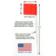 thumbnail image 5 of Step 'N Tilt Plastic Stake Flags for Marking Sprinkler Heads and Other Objects for Lawn Aeration, Neon Orange Color, 5 of 5