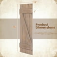 thumbnail image 2 of Costway Window Shutter 2 PCS Reclaimed Paulownia Wood Wall Decor with Antiqued Surface Light Brown, 2 of 10
