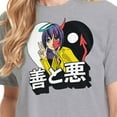 thumbnail image 3 of Instant Message - Good And Bad - Juniors Anime Cropped Cotton Blend T-Shirt, 3 of 6