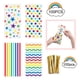 thumbnail image 3 of Bearachild 100 bolsas de dulces para fiestas infantiles, 100 bolsas de celofán con estrellas, arcoíris, estrellas, puntos y luna Artesanía, 3 of 6