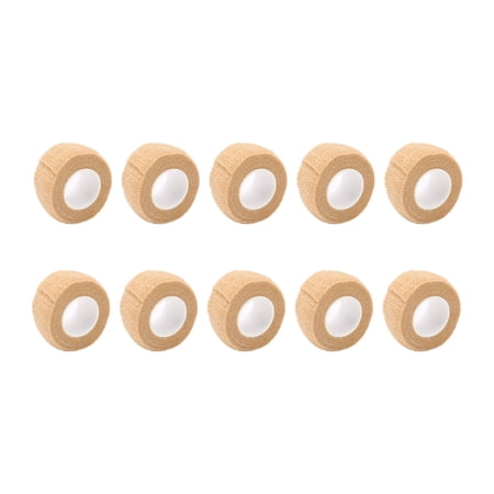 YAHHU 10-Piece Self Adhesive Bandage Wrap Elastic Cohesive Tape for Sports First Aid Compression and Swelling Reduction, 0.98 inches / 2.5 cm Wide, 78.74 inches / 200 cm Long, Ideal for Wrist Ankle