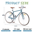 thumbnail image 2 of 700C Road Bike, Single Speed City Bicycle with Steel Frame and Double Caliper Brakes, Modern Adult Bike with Anti-Skid Pedals, 200LBS Capacity, 2 of 5