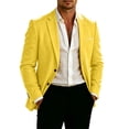 thumbnail image 3 of Atkumj Notch Lapel Blazer for Men Business Formal Solid Color Single Button Blazer Jacket Long Sleeve Casual Suit Jackets with Pockets M, 3 of 10