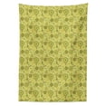 thumbnail image 3 of Ambesonne Ethnic Tablecloth Rectangular Table Cover, Paisley Motifs, 60"x90", Lime and Avocado Green, 3 of 4