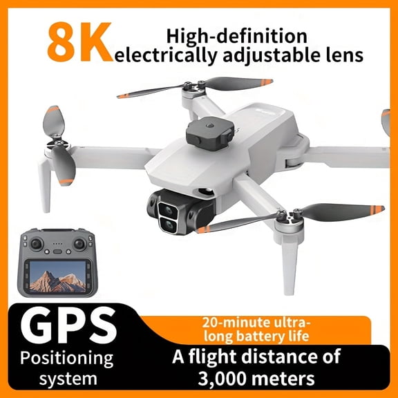 GPS Drone with 8K Camera, Brushless Motor & 5G Transmission - Foldable Quadcopter with Dual Batteries & Case (Beginner-Friendly Gift)