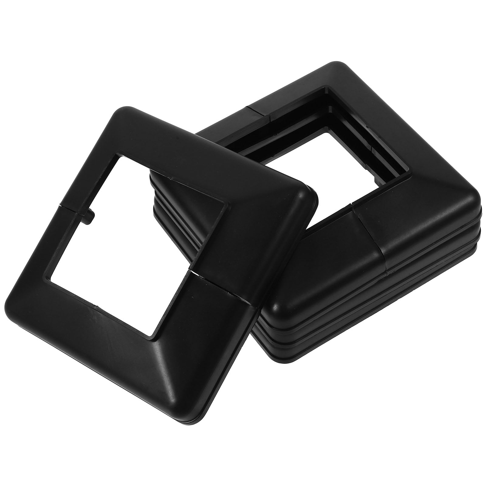 Hulave Split Post Covers (8 Pack) - Fits 2x2 / 4.5x4.5 Base, Black Iron Railing & Fence Base Covers - View #7