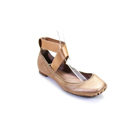 

Pre-owned|Chloe Womens Metallic Brown Criss Cross Ballet Flat Sandals Shoes Size 5