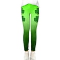 thumbnail image 6 of Tisuna Girls St Patricks Day Leggings Child Cartoon Print Elastic Waist Tight Leg Yoga Pants Fashion Stretchy Little Girls Play Holiday Festive Outfits Green2 Size 3-4 Years, 6 of 6