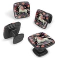 thumbnail image 2 of 4 Pcs Cabinet Handle Drawer Pulls Unicorn Knobs with Screws Square Furniture Office Cabinet Knob Decoration, 2 of 7