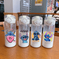 thumbnail image 2 of Disney-botella de agua de plástico con pajita de Lilo & Stitch para niños, vaso transparente portátil de gran capacidad, 400-600ML, 2 of 5