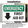 thumbnail image 3 of First Aid Kit OSHA Emergency Vinyl Decal Label 14 Inch x 10 Inch - 10 Pack, 3 of 6