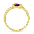 thumbnail image 5 of 10k Yellow Gold Round Amethyst Heart Ring, 5 of 6