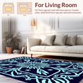 thumbnail image 2 of ODIKA 3'x5' Machine Washable Non-Slip Area Rug, Nordic Starburst Motif with Interlocking Accents High Traffic Rug with Pad, Black, 395816, 2 of 8