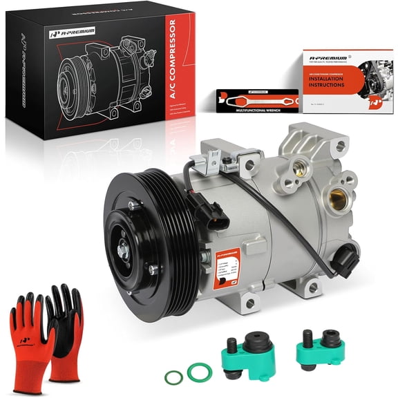 A-Premium Air Conditioner AC Compressor with Clutch Compatible with Kia Soul 2014-2019, Forte5 Forte Koup 2014-2016 & Hyundai Elantra 2017-2018 1.6L
