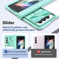 thumbnail image 4 of Compatible with Samsung Z Fold 4 Case with Built-in Screen Protector, Soft TPU Bumper Case for Samsung Galaxy Z Fold 4 Clear Phone Case Shockproof Anti-Scratch Transparent Cases (Mint Gray), 4 of 12
