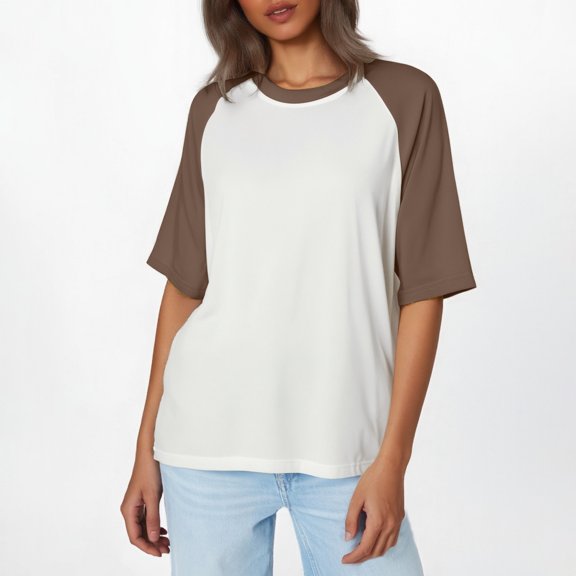 Women's T-Shirts Short Sleeves Crew Neck Basic Tees Spring Tops Casual Outfits for Women