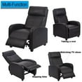 thumbnail image 6 of FDW Recliner Chair for Living Room Furniture Home Theater Seating Glider Chairs Modern Wingback Single Sofa PU Leather with Footrest (Black), 6 of 7