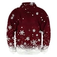 thumbnail image 3 of successthop Mens Christmas Sweatshirt Snow Quarter Zip Long Sleeve Sweater Pullover Top with Pocket Streetwear Red, 3 of 3