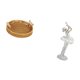 thumbnail image 5 of Cestas de almacenamiento,Cestas de almacenamiento de cocina tejidas con asas hechas a mano,Figura de escritorio,Estatua de bailarina de ballet,adorno de escritorio,decoración del hogar,Estatua, 5 of 8