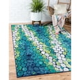 thumbnail image 7 of Unique Loom Metro Rug Light Green/Beige 9' x 12' Rectangle Geometric Modern Perfect For Living Room Bed Room Dining Room Office, 7 of 7