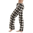 thumbnail image 2 of Just Love Fleece Pajama Pants for Women Sleepwear PJs (White - Buffalo Plaid, 2X), 2 of 3