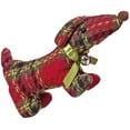 thumbnail image 4 of Rustic Tartan Animals, Set of 3, Dachshund Dog, Teddy Bear and Fox, Red Plaid, Jute Twine Hanging Cord, Buttons and Beads,, 4 of 7