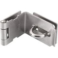 thumbnail image 1 of 4 Inch Door Hasp Latch 90 Degree, Stainless Steel Safety Right Angle Padlock Hasp Locking Latch Security Door Clasp Hasp Lock Latch, 1 of 5