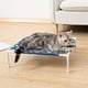 thumbnail image 3 of QUTETN Elevated Cooling Pet Bed for Cats and Dogs - Washable, Detachable, Indoor Comfort with White Metal Frame and Checkered Brown/Beige Fabric, Pet Cooling Bed | Cozy Pet Furniture | Durable Pet Cot, 3 of 4
