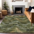 thumbnail image 6 of HomeRoots 665497 5 x 8 ft. Olive Green, Gold & Charcoal Abstract Washable Machine Made Rectangle Area Rug with UV Protection, 6 of 9