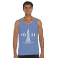 thumbnail image 1 of LA Pop Art Men's Word Art Tank Top - Empire State Building, 1 of 2