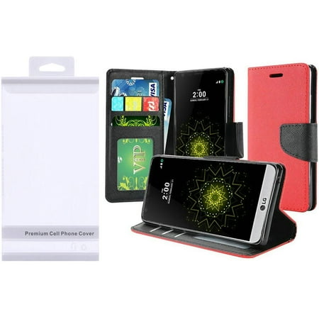 Harmony Rod - For LG K20 Plus Harmony Grace Flip Wallet Credit Card - Red