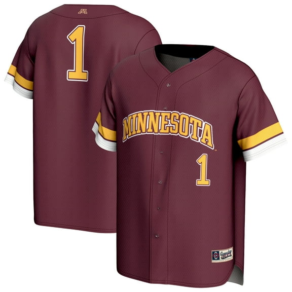 Youth GameDay Greats #1 Maroon Minnesota Golden Gophers Lightweight Collegiate Baseball Fashion Jersey