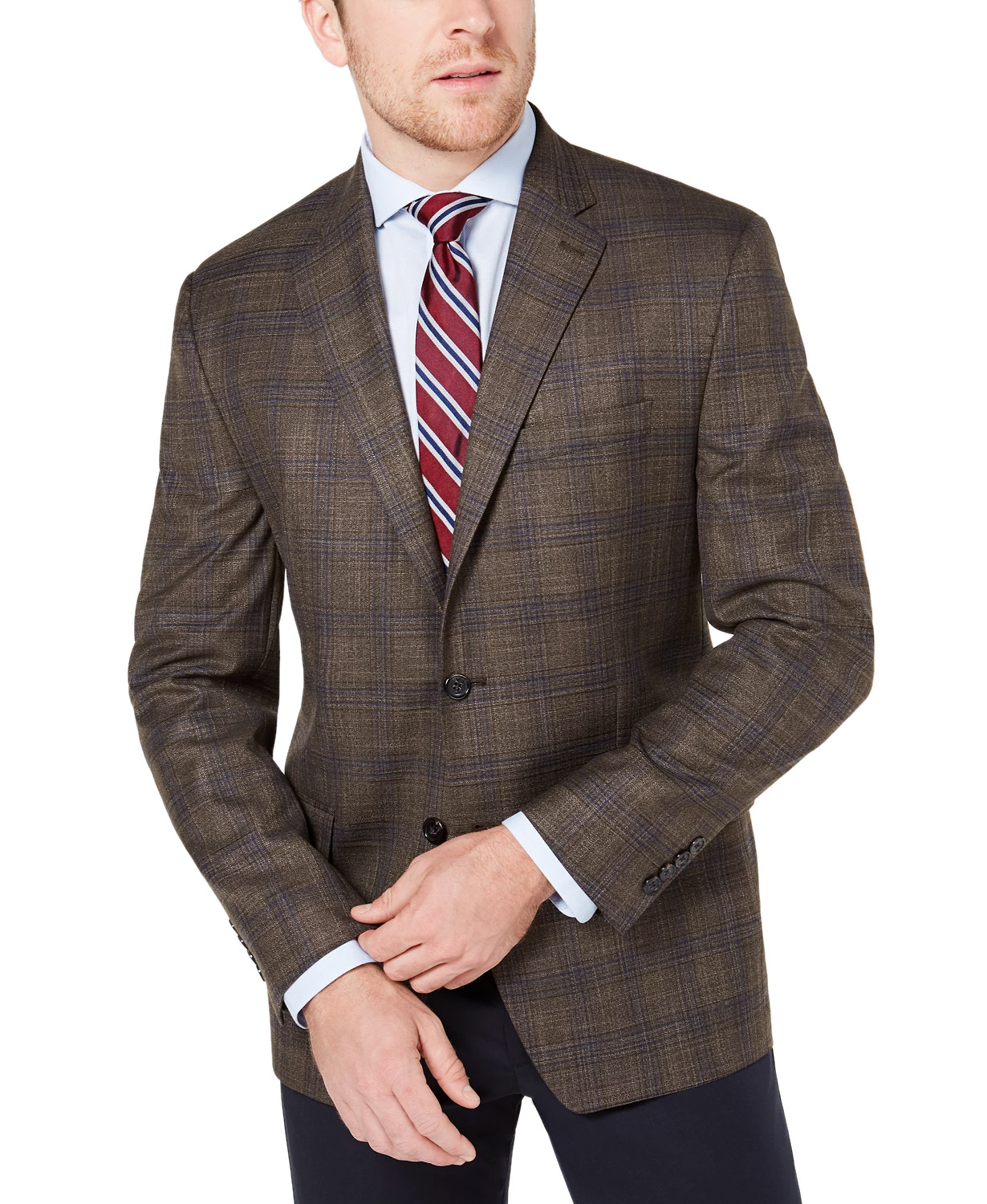 lauren by ralph lauren gray plaid classic fit sport coat