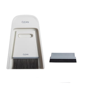 Xingzhi Mini Broom Dustpan Set Desktop Broom Dust Pan Tiny Dustpan Brush Set For Cleaning Table Countertop Keyboard Gray white