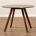 thumbnail image 5 of Baxton Studio Alana 39.40" Round Splayed Legs Dining Table with Assembly Required, Walnut Brown, 5 of 6