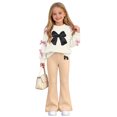thumbnail image 5 of Stamzod Girls Fashion 2 Piece Outfits Cute Printed Long Sleeve Tops Flared Pants Sets Girl Clothes With Bowknot, 5 of 8