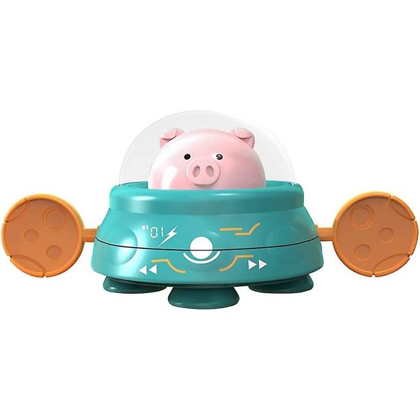 Juguete de baño YONGSHENG Cuerda para tirar UFO Piggy verde