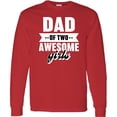 thumbnail image 3 of Inktastic Father's Day Dad of 2 Awesome Girls Long Sleeve T-Shirt, 3 of 5