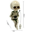 thumbnail image 4 of Hadanceo Skull Fishing Figurine Gothic Halloween Mini Resin Spooky Decor Creative Ornament for Halloween Lovers, 4 of 7