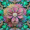 thumbnail image 2 of The Blossom Medley - Intricate Flower Canvas Wall Art, 2 of 2