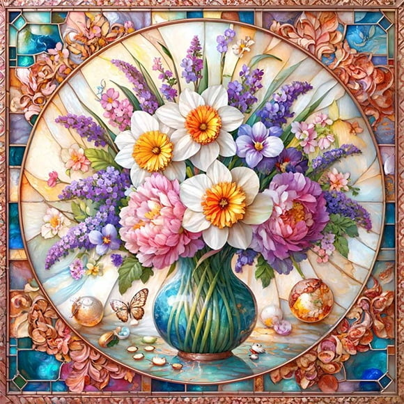 JYLMOOD Paint by Numbers for Adults Kits, DIY Easy Painting by Numbers for Gift Home Wall Decoration 40x40cm(without Frame)