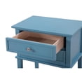 thumbnail image 4 of Pemberly Row Contemporary Solid Wood 2 Drawer Nightstand in Teal, 4 of 7