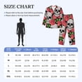 thumbnail image 4 of Balery Skull and Roses Pijama para Hombre de Dos Piezas con Manga Larga, Conjunto de Dormir y Descanso Suave con Bolsillos-Large, 4 of 7