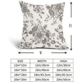 thumbnail image 5 of Vintage Floral Pillow Covers 18x18 Inch Set of 2 Tan and Cream Floral Throw Pillow Covers Chinoiserie Flower Pillowcases Rustic Farmhouse Cotton Linen Cushion Covers for Couch Bed Sofa Home Decor, 5 of 6